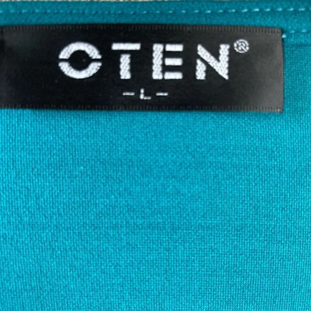 OTEN Blue Midi Dress Size L EUC - Picture 6 of 7